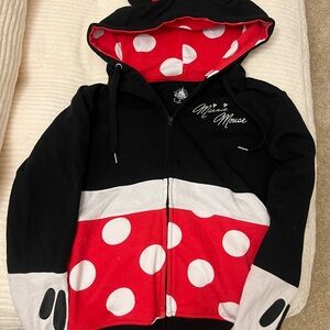 Disney Minnie Mouse Polka Dot Hoodie - Black, Red, White